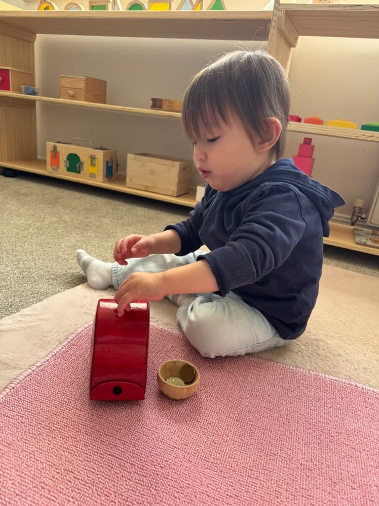 Coin posting and object permanence activity